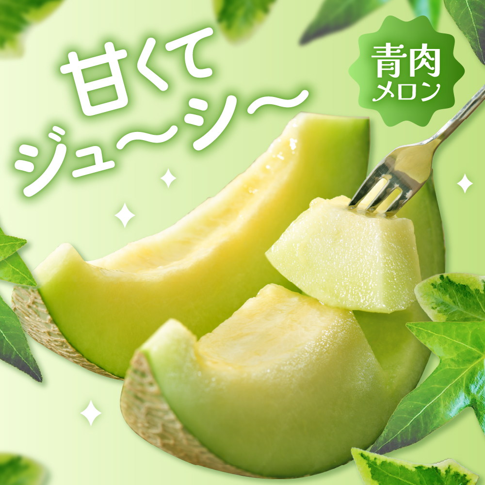 【2026年8月上旬発送】メロン 青肉 約5kg (3～6玉) 家庭用 津軽産