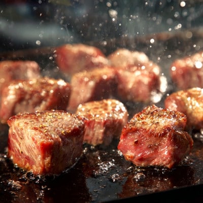 【A4～A5】博多和牛サイコロステーキ　400g(宇美町)【配送不可地域：離島】