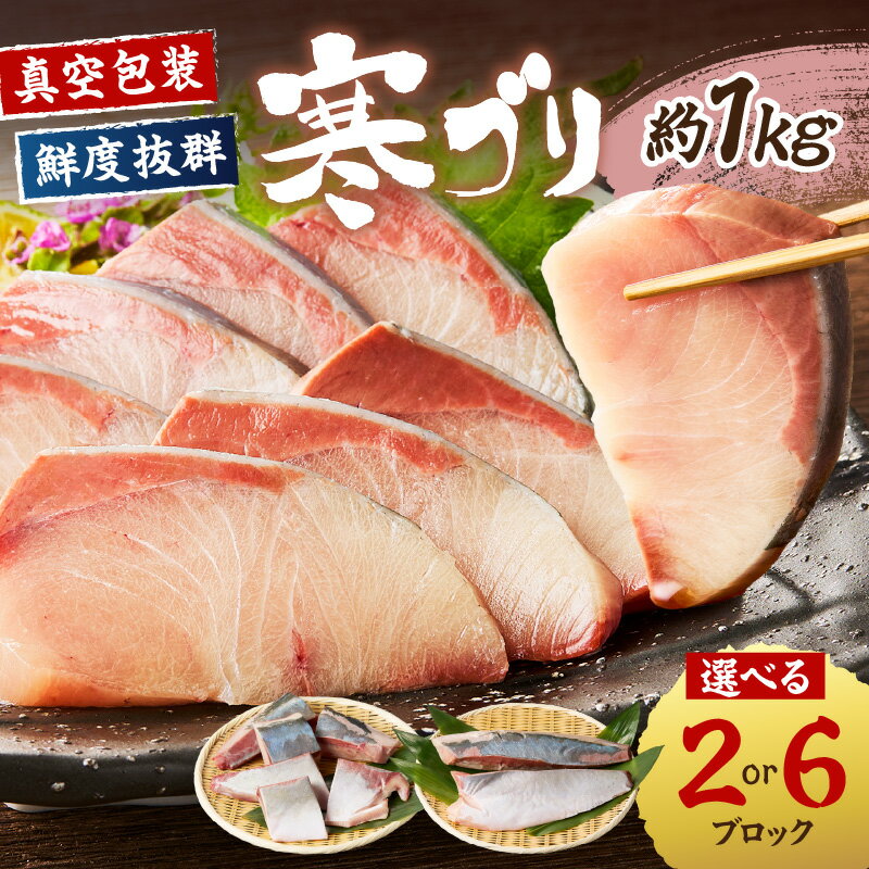 【ふるさと納税】魚屋が捌く寒ブリ約1kg切り身 冷凍 2ブロック 6ブロック ロイン
