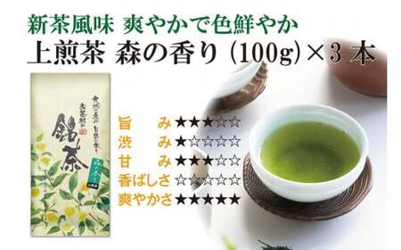 【八女・お茶村】上煎茶《森の香り》と深蒸し茶《春かすみ》のセット　077-002
