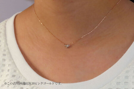 K18 ピンクゴールド ダイヤモンド ペンダント ハート MJ-1145 ジュエリー