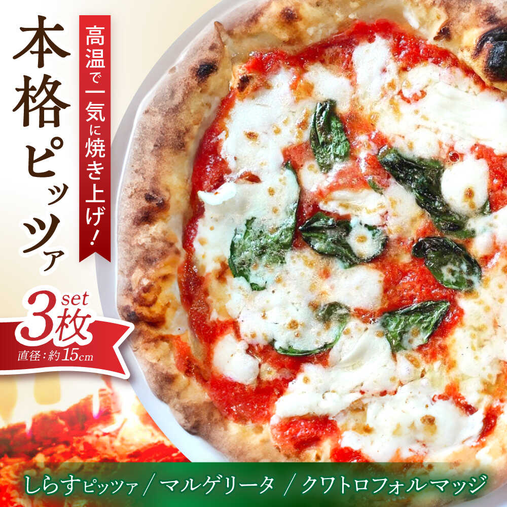 【ふるさと納税】ピザ ナポリピッツァ 3枚セット( マルゲリータ クワトロフォルマッジ しらすのピッツァ ) / 冷凍 ナポリピザ ピッツァ チーズ 食べ比べ 詰め合わせ セット グルメ しらす お取り寄せ ピッツェリア 人気 おすすめ / 愛媛県砥部町/Pizzeria39[BJCI001]