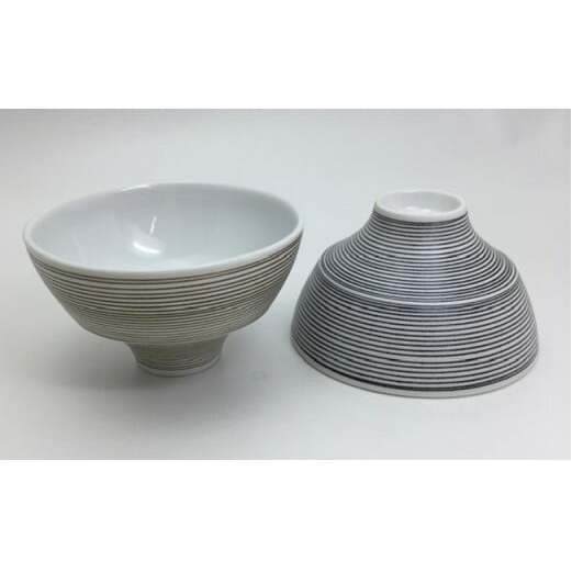 有田焼象嵌（ぞうがん）ちゃわん 茶・黒セット マルコウ陶苑 A14-27_イメージ3