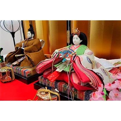 ふるさと納税 小野市 親王　京十番 正絹　黄櫨染「令和雛」毛氈飾り　No.10-215 |  | 01