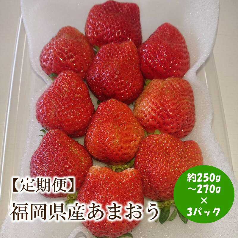 【ふるさと納税】【2027年先行予約】【3回定期便】福岡県産あまおう約250-270gx3パックx3回【044-0081】