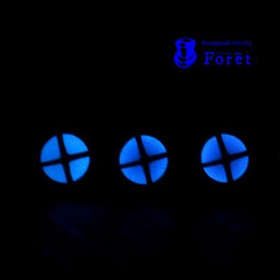 ふるさと納税 富士吉田市 スチームパンク　船舶ライトピアス　ブルー　SV925ポスト&キャッチ |  | 02