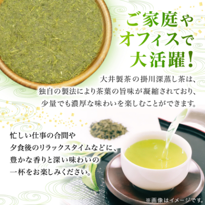 【ご家庭用】掛川深蒸し茶300g×5袋 (1.5kg) 茶審査技術八段 掛川最高有段者 大井丈司監修【配送不可地域：離島・沖縄県】