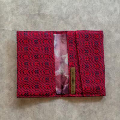 ふるさと納税 丸森町 佐野地織:しるくの名刺入れ(色味:赤×紺) |  | 01