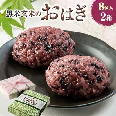 ふるさと納税 安芸太田町 【きっちんたまがわ】黒米玄米のおはぎ8個入り2箱