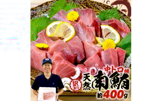 【2025年5月発送】 訳あり 天然 南マグロ 中トロ 約400g 不定型柵 まぐろ とろ 解凍 鮪 漬け マグロ ユッケ マグロ 海鮮 ミナミ マグロ