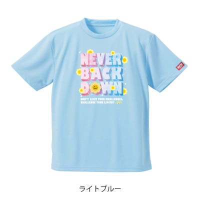 JTTA公認　卓球ユニフォーム【男女兼用(ドライ):XXLサイズ】ネバーバックダウンB　ライトブルー【1658147】