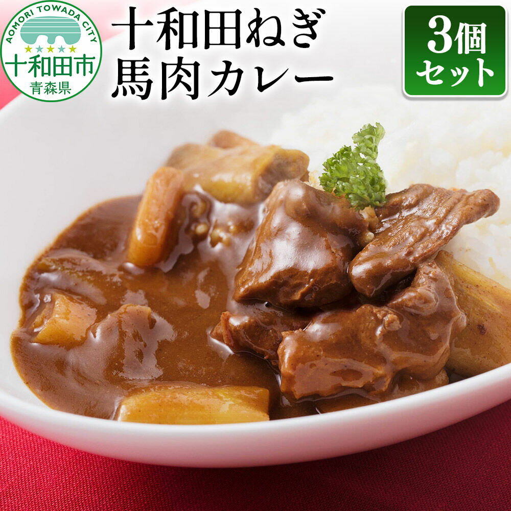 【ふるさと納税】十和田ねぎ馬肉カレー 3個セット [レトルト 惣菜]
