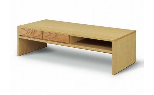 【大川家具】 開梱設置 125cm リビング テーブル ホワイトオーク センダン材 国産材 キルト