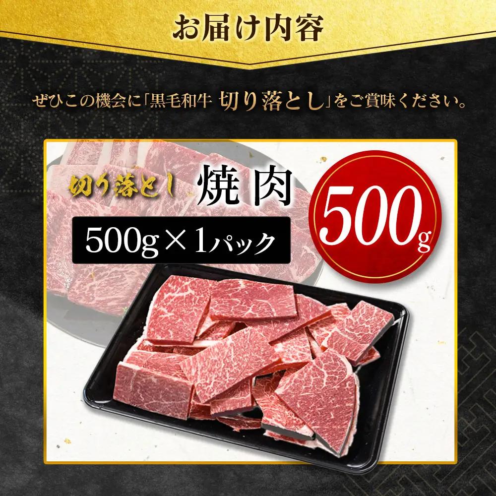 14営業日以内出荷 訳あり 宮崎県産 黒毛和牛 切り落とし（焼肉）計500g 肉 A351-Y-14D