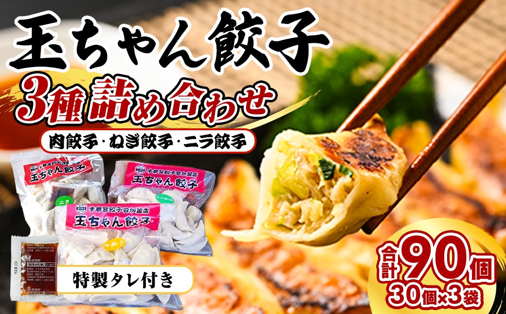 
１０－１６　玉ちゃん餃子３種詰め合わせ
