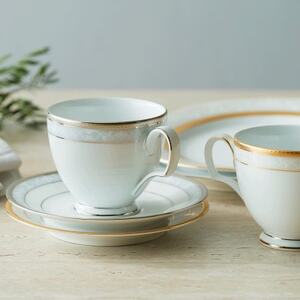 ノリタケ【ハンプシャープラチナ】カップ&ソーサー【1637902】