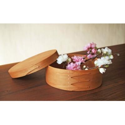 ふるさと納税 佐川町 【台数限定】家具職人の手づくりオーバルボックス<#3/小サイズ>　シェーカーボックス