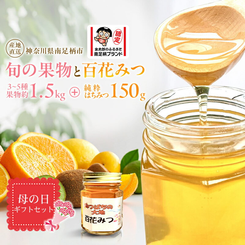 【ふるさと納税】旬の果物とはちみつのセット（母の日ギフトセット）〈出荷時期：2026年4月下旬～2026年5月10日〉【 はちみつ 蜂蜜 ハニー 神奈川県 南足柄市 】