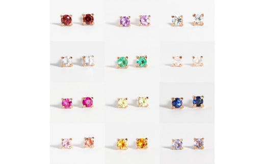 【カタログギフト】K10イエローゴールドピアス 選べる誕生石12種類 贈り物にも K10-06-CATALOG