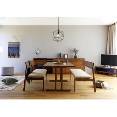 ふるさと納税 筑後市 アルコ ダイニングソファ ウォルナット W150cm  チャート6:キャメル |  | 02