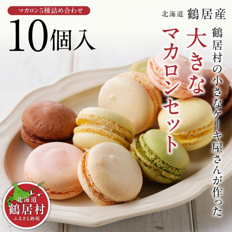 【北海道鶴居村産】小さなケーキ屋さんが作った大きなマカロン5種詰め合わせセット  マカロン 贈り物 プレゼント ギフト お中元 お歳暮 お土産 冷蔵 お菓子 洋菓子 木苺 ショコラ 抹茶 チーズ レモン スイーツ ご褒美 食べ比べ
