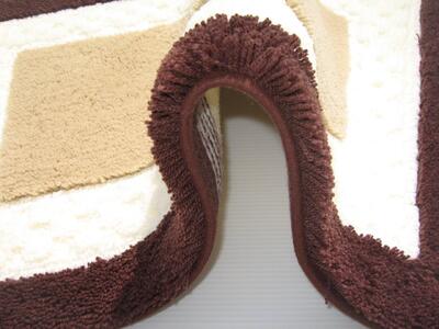 【ベージュ,ホワイト,ブラウン】ボルガバスマット大 約50cm×約70cm