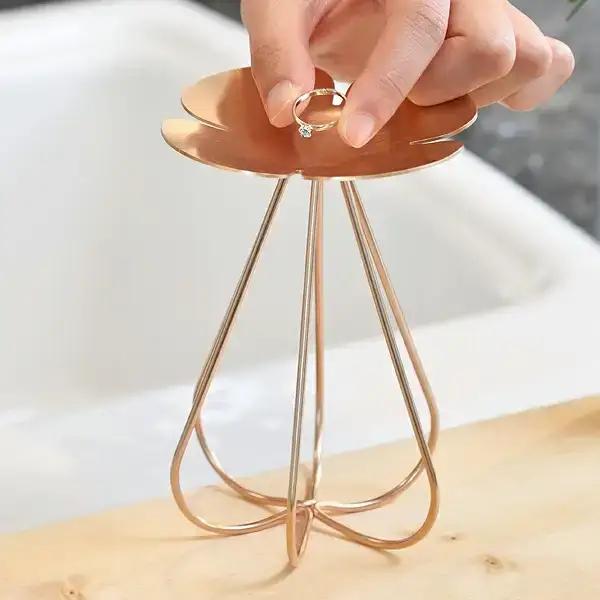 [ハナウタ] おしゃれなステンレス製キッチン用品 アクセサリースタンド ローズゴールド 燕三条製 【022P004】