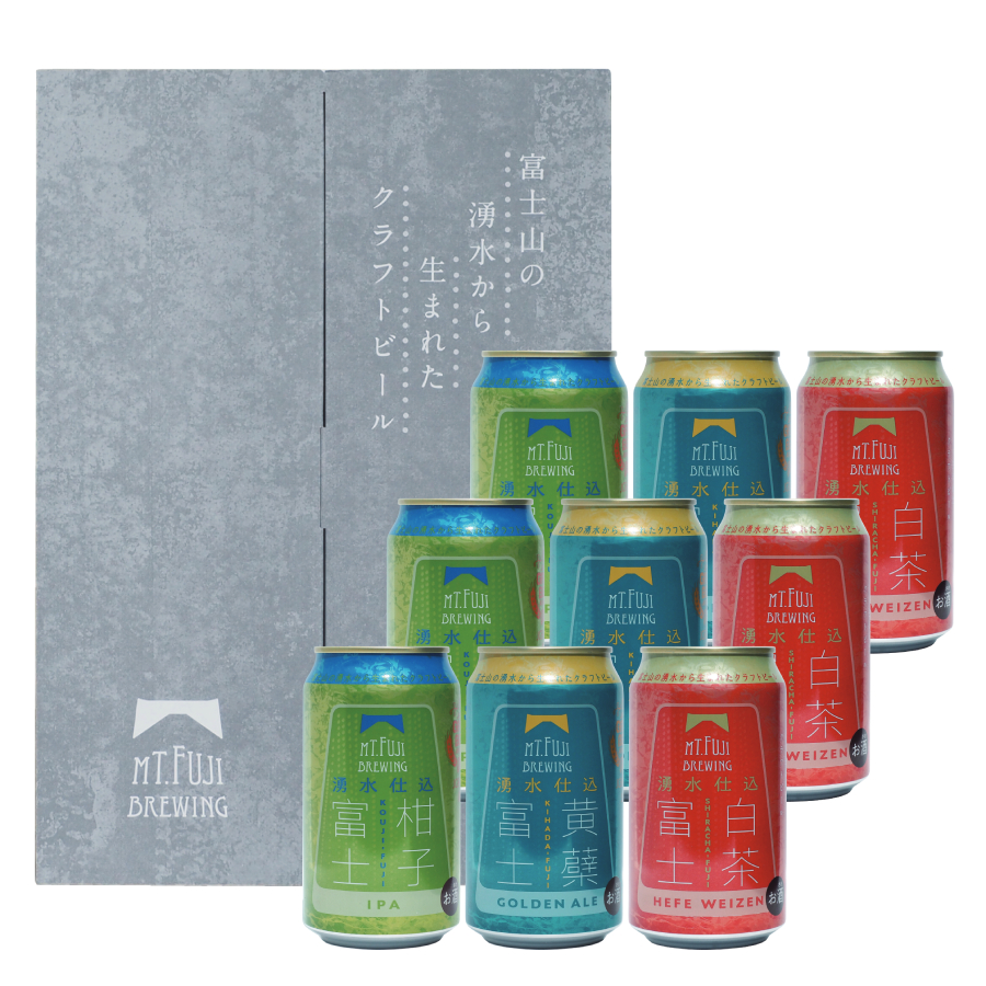 ＜Mt.Fuji Brewing（マウントフジブリューイング）＞3種飲み比べ12缶セットオリジナルボックス入り350ml×12缶