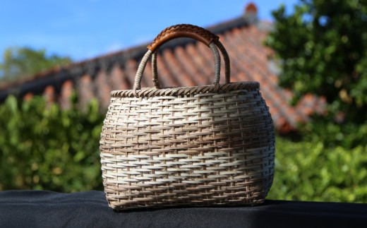 【LE KOOGEI(ル・コーゲイ)】カゴバッグ CORON G STRIPES NATURAL