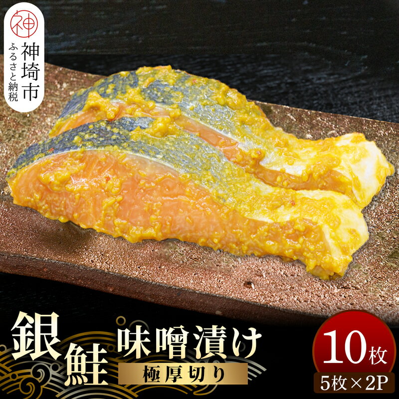 【ふるさと納税】毎月30セット限定！老舗の魚屋手作り 【極厚切り】銀鮭 味噌漬け10枚(H032103)