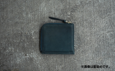 [Botanical Leather] ファスナーウォレット (カラー：栗染め(ブラック))