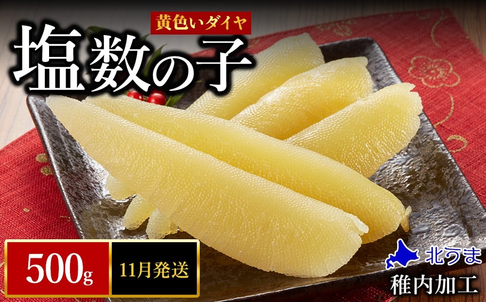 
            【11月発送】はじける「パリッ」は高級の証 塩数の子　500g×1個
          
