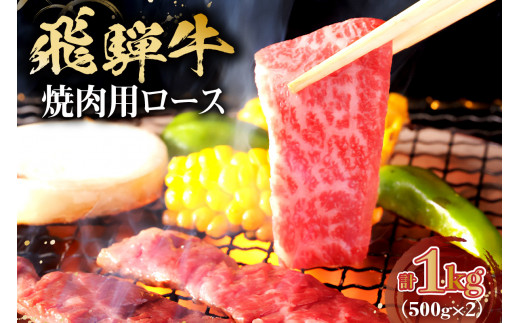 
飛騨牛　焼肉用ロース1kg（500ｇ×2）
