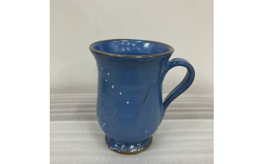 コバルトブルーのマグカップ 陶器 コップ カップ うつわ 器 ギフト 沖縄市 / 唐仙窯 [BCBK010]
