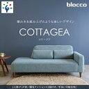 【ふるさと納税】家具 ソファ ファミリーblocco COTTAGEA（コテージア）2人掛け [片肘／腰当クッション×2個付き／手洗い可能生地]北海道 石狩市 いしかり おしゃれ 青山 高級 二人掛け 2人用 2人掛け 2シーター シンプル ナチュラル 保証 ぶろっこ ブロッコ