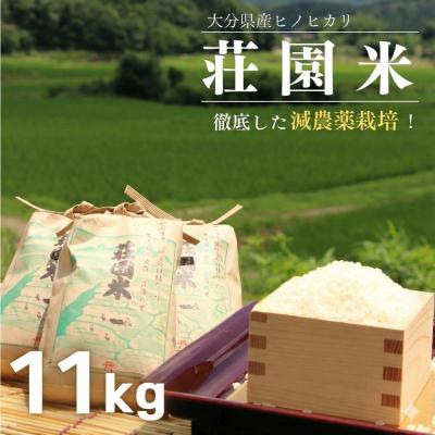 ふるさと納税 豊後高田市 荘園米 【玄米】11kg(1袋/精米後約10kg)  精米 ひのひかり ヒノヒカリ