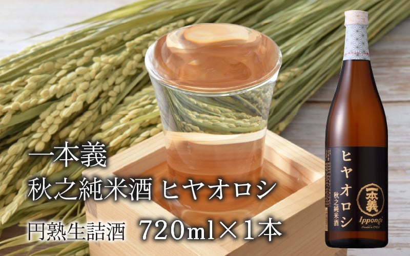 
            【期間限定】一本義 秋之純米酒ヒヤオロシ 円熟生詰酒（720ml×1本） [A-008047]
          