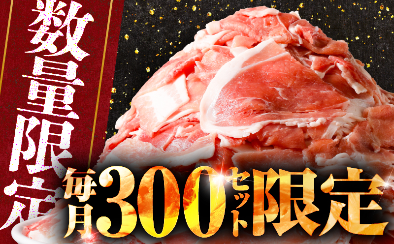 【数量限定】鹿児島県産 黒豚切り落とし 3kg　K025-001_06