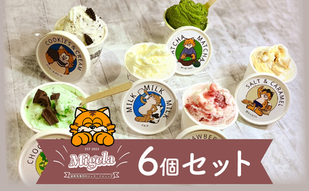 ジェラートセット Migela 食べ比べ(2) ジェラートセット【6個】