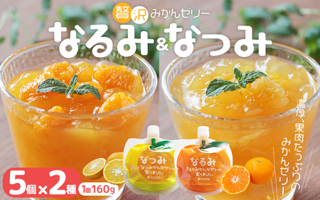 みかんゼリー「なるみ」「なつみ」各5個【kmkn0160】