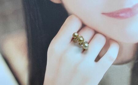 【奄美パール】白蝶真珠 7mm K18 イエローゴールドリング 2333