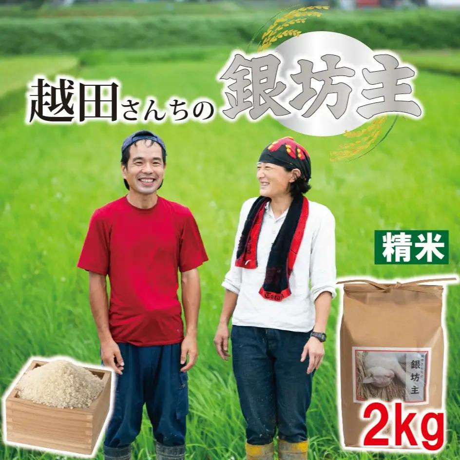[WH007] 令和7年産 自然栽培米 越田さんちの銀坊主 精米 2kg
