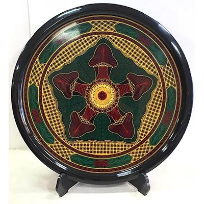 ふるさと納税 高松市 飾盆彩色キンマ塗　54cm(盆立付)