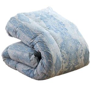 【増量1.2kg】羽毛布団　ハンガリーホワイトダック93％　DP400　シングル（ブルー：CH92002柄）_増量タイプ 羽毛 掛け布団 ハンガリー ホワイトダック ダウン 93％ DP400 洗える