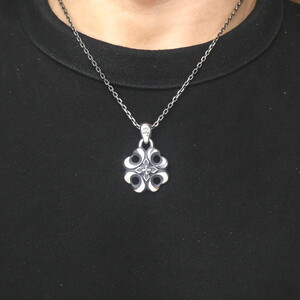 Gothic double cross pendant ゴシック ダブル クロス ペンダント ｜ シルバー アクセサリー 十字架 モチーフ 925 ペンダントトップ ネックレス チャーム ジュエリー 