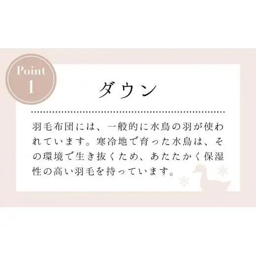 羽毛布団【ダブル】肌掛　イングランド産ホワイトダウン90％600gDP360【H-6】