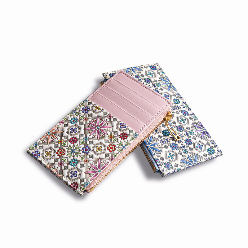 【ふるさと納税】【浅草文庫】フラグメントケース〈花菱柄〉財布 カードケース 日用品 雑貨 スリム コンパクト ファスナー 花柄 本革 牛革 レザー 日本製 国産 ハンドメイド ギフト プレゼント メンズ レディース