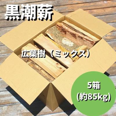 ふるさと納税 四万十市 【数量限定】薪ストーブやアウトドアに!黒潮薪本舗の黒潮薪5箱(合計 約85kg)