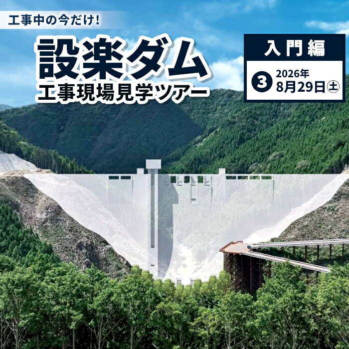 【ふるさと納税】今だけの体験！限定5組！8月29日（土）設楽ダム工事現場見学ツアー入門編 1組4名まで ダム 商品券 1日 限定 イベント 体験チケット 見学 巨大ダム 道の駅したら 愛知県 設楽町