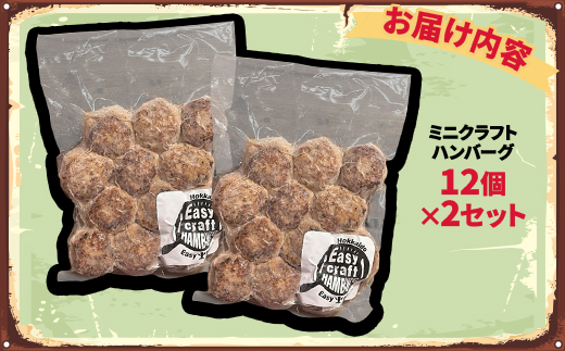 ミニクラフトハンバーグ (12個入り×2セット)【配送不可地域：離島】